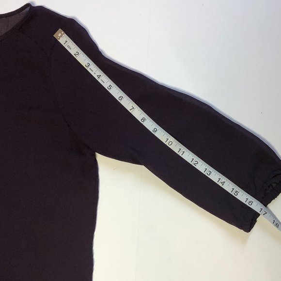 H&M 3/4 Sleeve Purple Sheer Ruffle Front Blouse - Picture 7 of 10